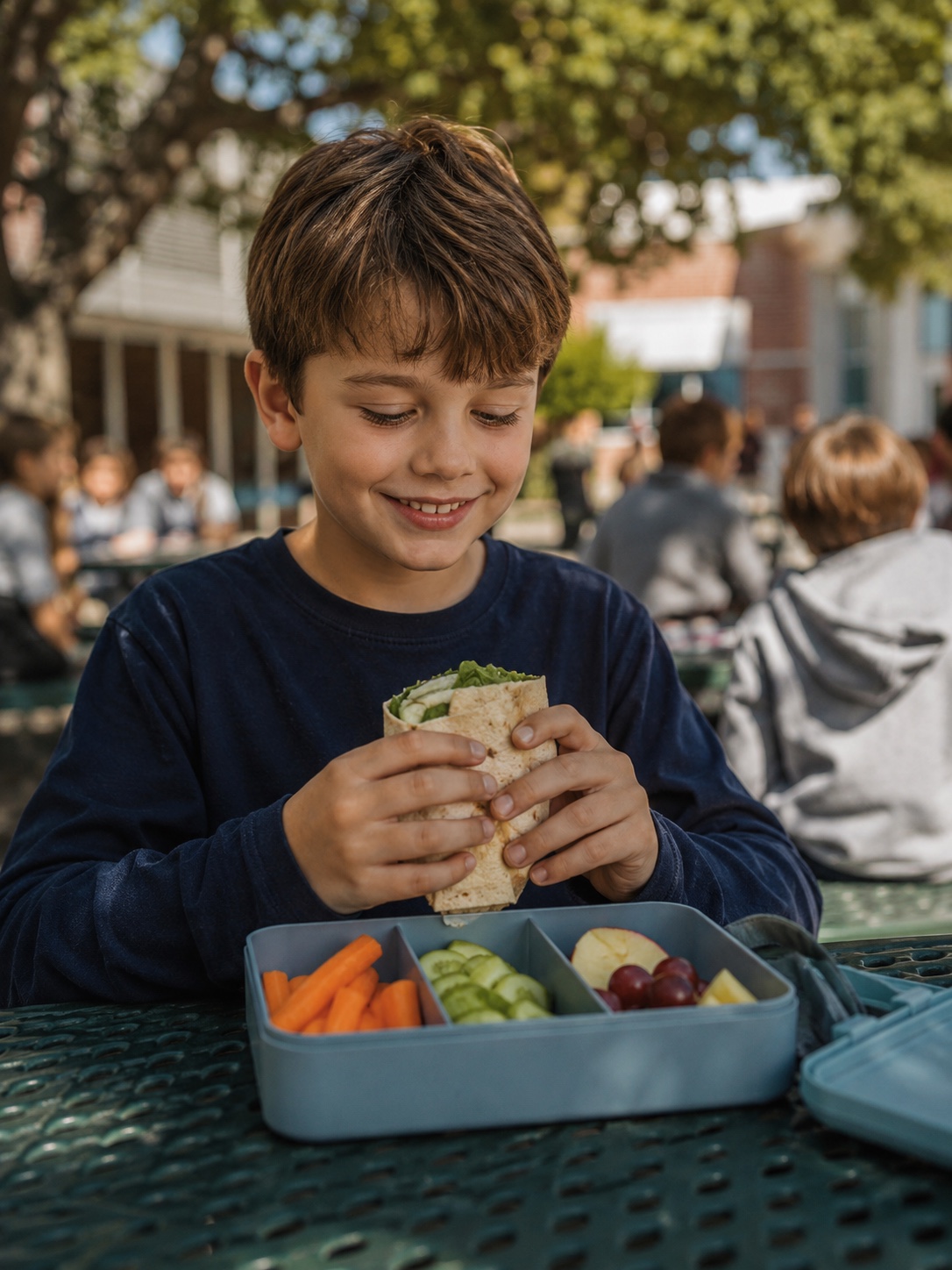 Persona disfrutando un snack saludable de verduras